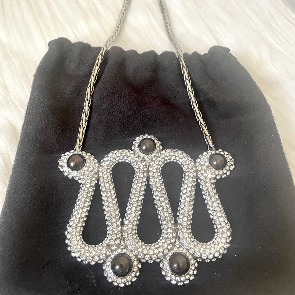 Retired Karl Lagerfield X Swarovski Serpent Necklace